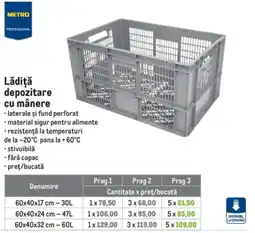 Metro Metro Professional Lădiță depozitare cu mânere Ofertă