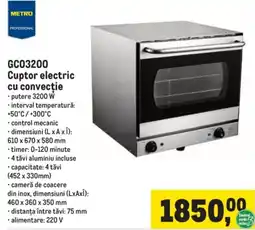 Metro Metro Professional Cuptor electric cu convecție GC03200 Ofertă