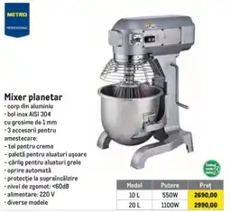 Metro Metro professional mixer planetar Ofertă