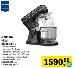 Metro Metro professional mixer planetar 7l Ofertă