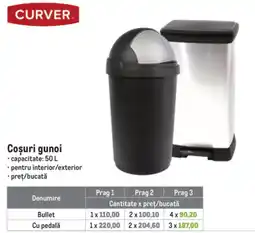 Metro Curver coșuri gunoi Ofertă