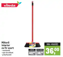 Metro Vileda mătură interior cu fir scurt Ofertă