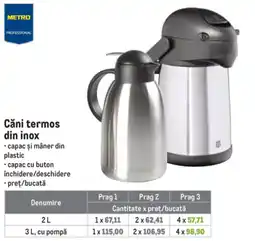 Metro Metro Professional căni termos din inox Ofertă