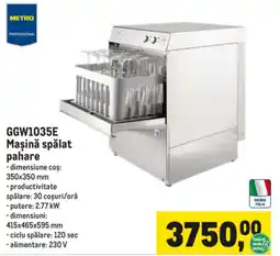 Metro Metro professional mașină spălat pahare ggw1035e Ofertă