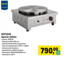 Metro Metro professional aparat clătite gcp1040 Ofertă