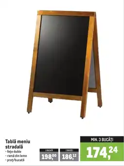 Metro Tablă meniu stradală Ofertă