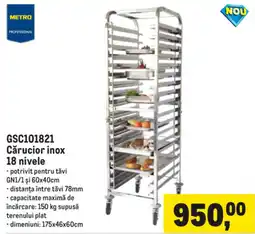 Metro Metro Professional Cărucior inox 18 nivele Ofertă