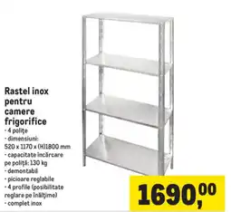 Metro Rastel inox pentru camere frigorifice Ofertă