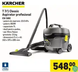 Metro Karcher T 7/1 Classic Aspirator profesional cu sac Ofertă