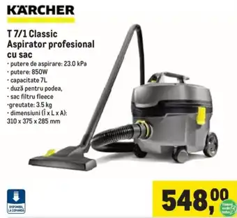 Karcher T 7/1 Classic Aspirator profesional cu sac