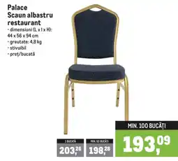 Metro Palace Scaun albastru restaurant Ofertă