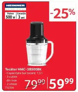 Selgros Tocător HMC-3B500BK Ofertă