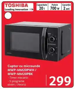 Selgros Cuptor cu microunde MWP-MM20PWH / MWP-MM20PBK Ofertă