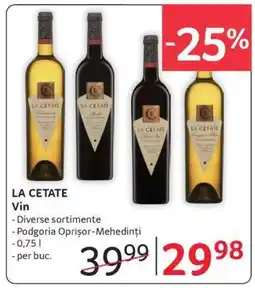 Selgros LA CETATE Vin Ofertă