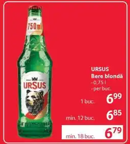 Selgros URSUS Bere blondă Ofertă