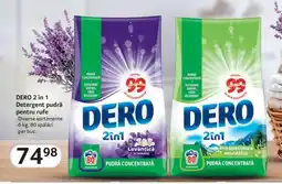 Selgros DERO 2 în 1 Detergent pudră pentru rufe Ofertă