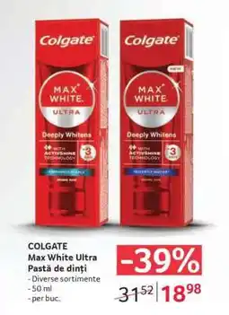 Selgros COLGATE Max White Ultra Pastă de dinți Ofertă