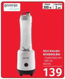 Selgros Mini blender BSM600LBW Ofertă