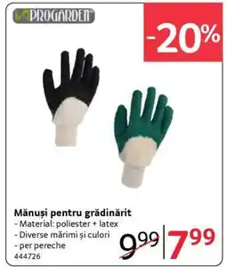 Selgros Mănuși pentru grădinărit Ofertă