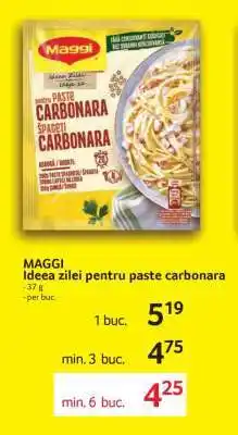 Selgros MAGGI Ideea zilei pentru paste carbonara Ofertă