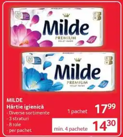 Selgros MILDE Hârtie igienică Ofertă