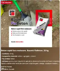 Dedeman Baumit fixbeton Ofertă