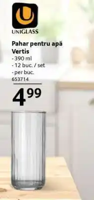 Selgros Pahar pentru apă Vertis Ofertă