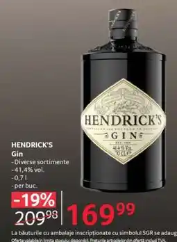 Selgros HENDRICK'S Gin Ofertă