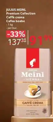 Selgros JULIUS MEINL Premium Collection Caffè crema Cafea boabe Ofertă