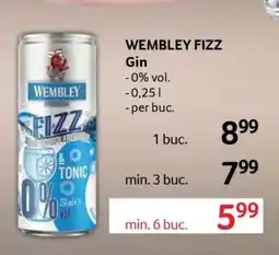Selgros WEMBLEY FIZZ Gin Ofertă