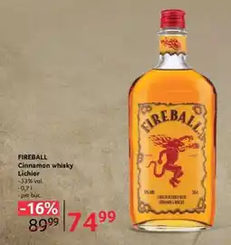 Selgros FIREBALL Cinnamon whisky Lichior Ofertă
