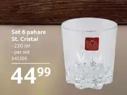 Selgros Set 6 pahare St. Cristal Ofertă
