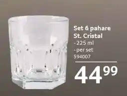 Selgros Set 6 pahare St. Cristal Ofertă