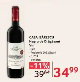 Selgros CASA ISĂRESCU Negru de Drăgășani Vin Ofertă