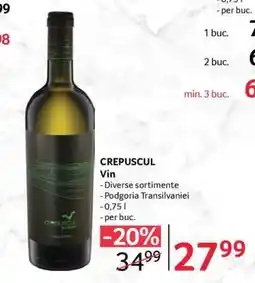 Selgros CREPUSCUL Vin Ofertă