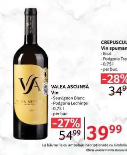 Selgros VALEA ASCUNSĂ Vin Ofertă