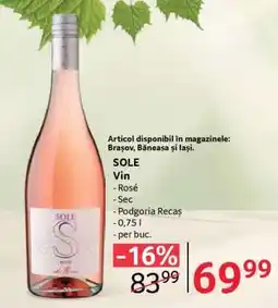 Selgros SOLE Vin Ofertă