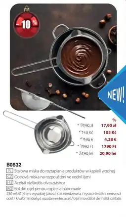 BetterStyle Bol din oțel pentru topire la bain-marie Ofertă
