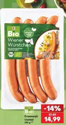 Kaufland Bio Wiener Würstchen Ofertă