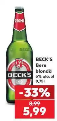 Kaufland BECK‘S Bere blondă Ofertă