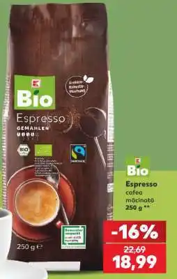 Kaufland Bio Espresso cafea măcinată 250 g Ofertă