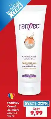 Kaufland FARMEC Cremă de mâini glicerină 150 ml Ofertă