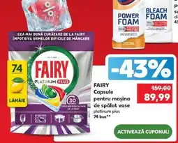 Kaufland FAIRY Capsule pentru mașina de spălat vase platinum plus 74 buc Ofertă