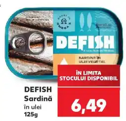 Kaufland Defish sardine în ulei Ofertă