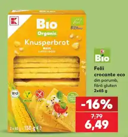 Kaufland K Bio Felii crocante eco din porumb, fără gluten Ofertă