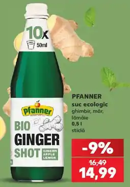 Kaufland Pfanner bio ginger shot Ofertă