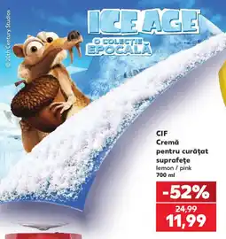 Kaufland CIF Cremă pentru curățat suprafețe lemon / pink Ofertă