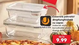 Kaufland Caserolă pătrată/ dreptunghiulară cu capac Ofertă