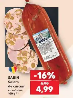 Kaufland SABIN Salam de curcan cu măsline Ofertă