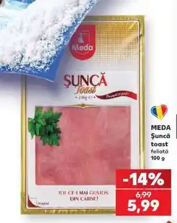 Kaufland MEDA Șuncă toast feliată 100 g Ofertă